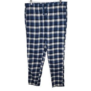 Primark Men's Blue Plaid Cotton Pajama Pants L